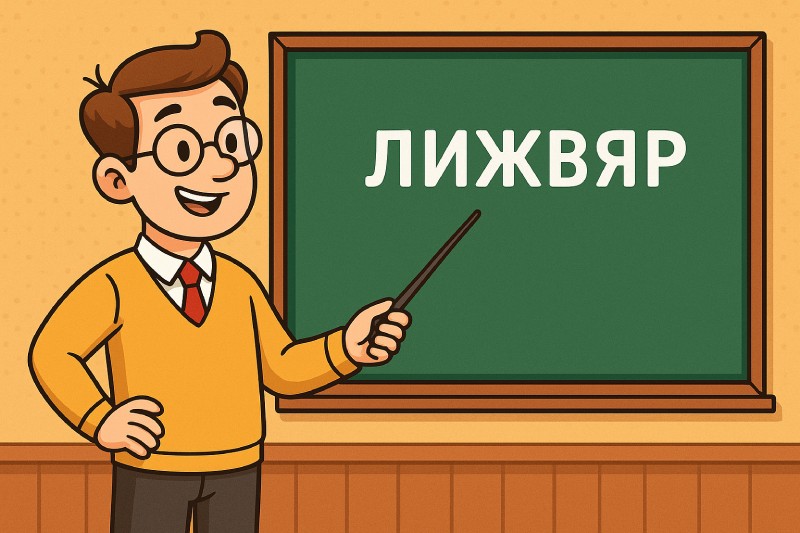Слово “лижвяр” пишеться з апострофом чи без