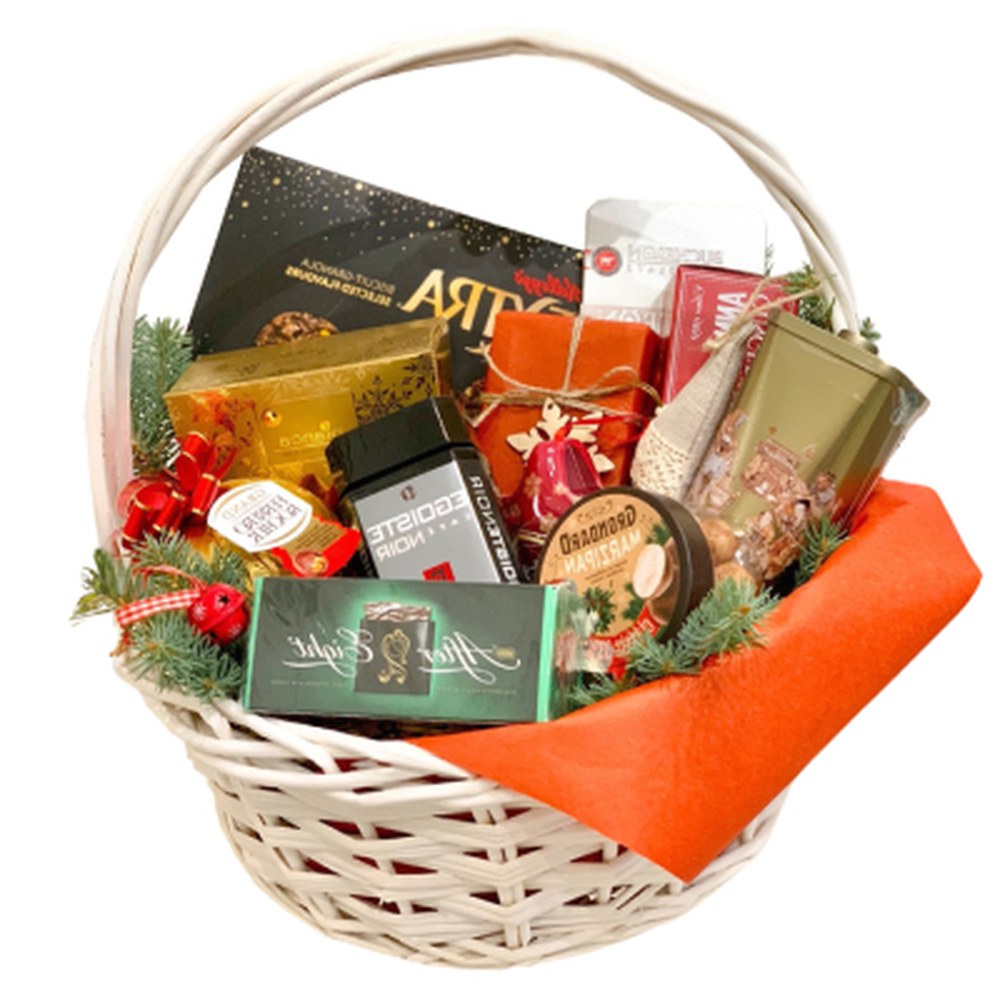 Новорічний кошик із шоколадом